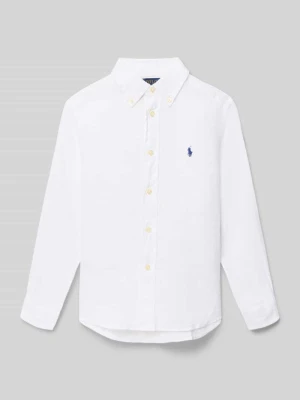 Koszula casualowa o kroju regular fit z czystego lnu Polo Ralph Lauren Kids