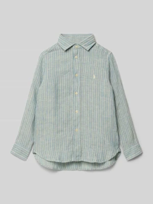 Koszula casualowa o kroju regular fit z czystego lnu Polo Ralph Lauren Kids