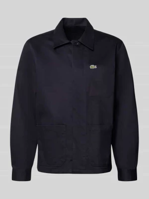 Koszula casualowa o kroju regular fit z czystej bawełny Lacoste Granatowy