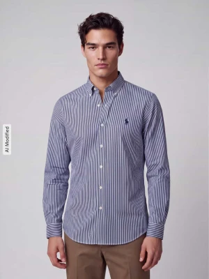 Koszula casualowa o kroju regular fit z czystej bawełny Polo Ralph Lauren Granatowy