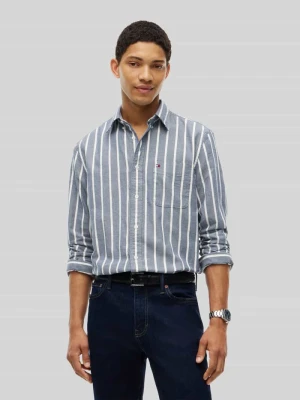 Koszula casualowa o kroju regular fit z czystej bawełny Tommy Hilfiger Granatowy
