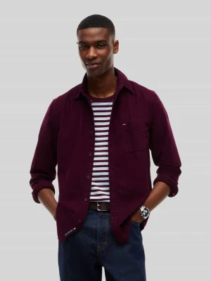 Koszula casualowa o kroju regular fit z czystej bawełny Tommy Jeans Bordowy