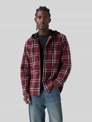 Koszula casualowa o kroju regular fit z czystej bawełny z kapturem Levi's Bordowy