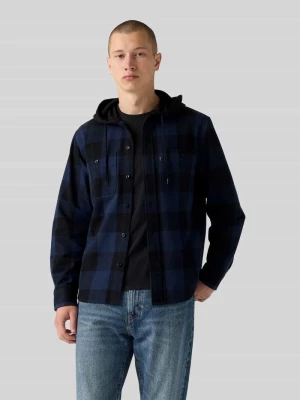 Koszula casualowa o kroju regular fit z czystej bawełny z kapturem Levi's Ciemnoniebieski