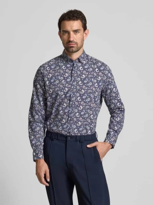 Koszula casualowa o kroju regular fit z czystej bawełny z kołnierzykiem typu kent Christian Berg Men