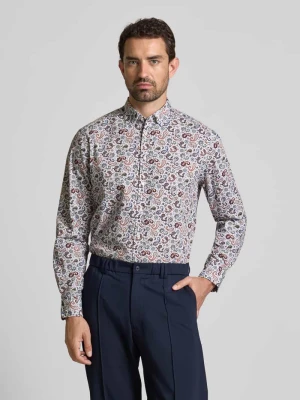 Koszula casualowa o kroju regular fit z czystej bawełny z kołnierzykiem typu kent Christian Berg Men