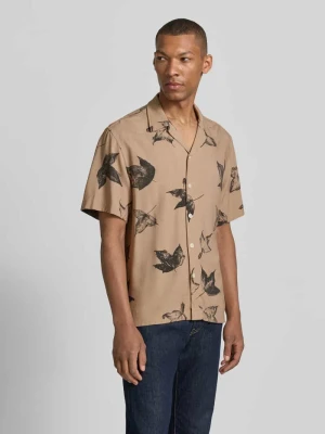 Koszula casualowa o kroju regular fit z czystej wiskozy model 'TERRY' Selected Jasnobrązowy
