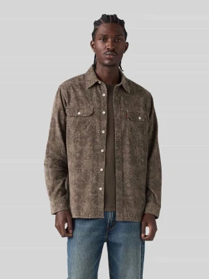 koszula casualowa o kroju regular fit z detalem z logo Levi's Średniobrązowy