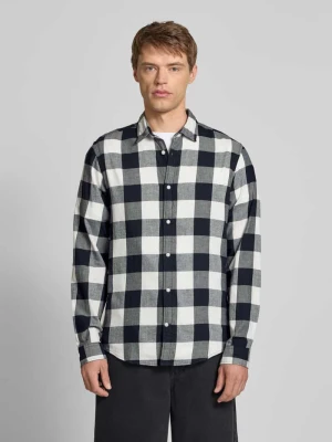 Koszula casualowa o kroju regular fit z diagonalu model ‘Gingham’ jack & jones