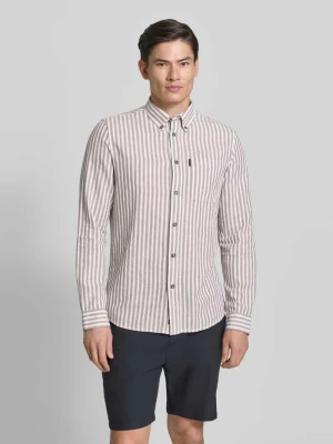 Koszula casualowa o kroju regular fit z dodatkiem lnu PME Legend