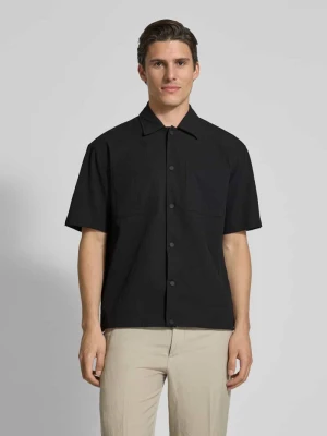 Koszula casualowa o kroju regular fit z fakturowanym wzorem JAKE*S STUDIO MEN