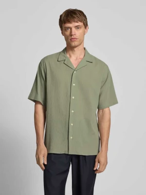 Koszula casualowa o kroju regular fit z fakturowanym wzorem model ‘FELIX’ Redefined Rebel