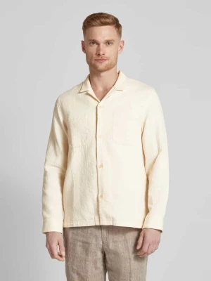Koszula casualowa o kroju regular fit z fakturowanym wzorem model ‘Leisure’ Rotholz