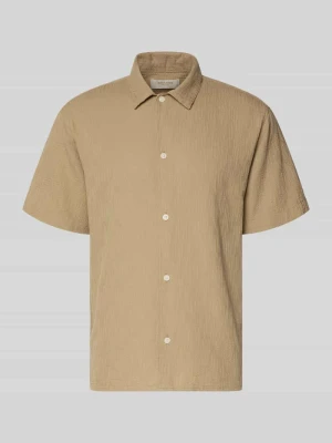 Koszula casualowa o kroju regular fit z fakturowanym wzorem model 'MONTAUK' jack & jones