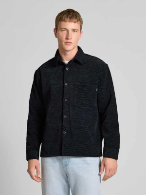 Koszula casualowa o kroju regular fit z fakturowanym wzorem REVIEW