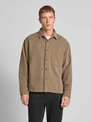 Koszula casualowa o kroju regular fit z fakturowanym wzorem REVIEW