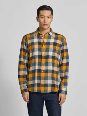 Koszula casualowa o kroju regular fit z flaneli z wyhaftowanym logo camel active