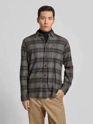 Koszula casualowa o kroju regular fit z flaneli z wyhaftowanym logo camel active