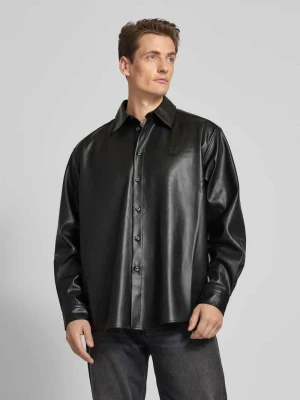 Koszula casualowa o kroju regular fit z imitacji skóry model ‘Ellisoe’ HUGO