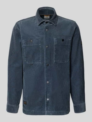 Koszula casualowa o kroju regular fit z imitacji sztruksu camel active