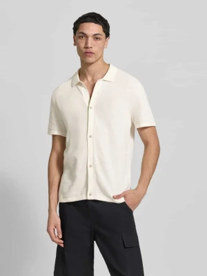 Koszula casualowa o kroju regular fit z kołnierzykiem polo i listwą guzikową jack & jones
