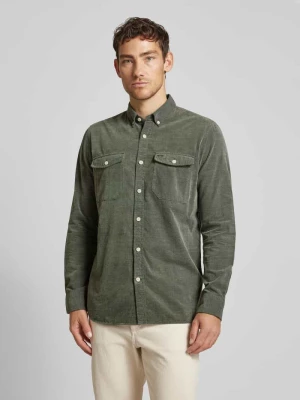 Koszula casualowa o kroju regular fit z kołnierzykiem typu button down camel active