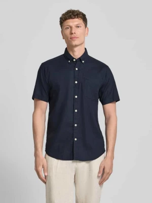 Koszula casualowa o kroju regular fit z kołnierzykiem typu button down camel active