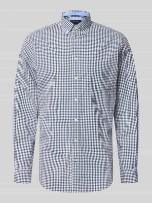 Koszula casualowa o kroju regular fit z kołnierzykiem typu button down Christian Berg Butelkowy zielony