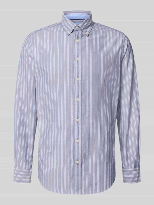 Koszula casualowa o kroju regular fit z kołnierzykiem typu button down Christian Berg Granatowy