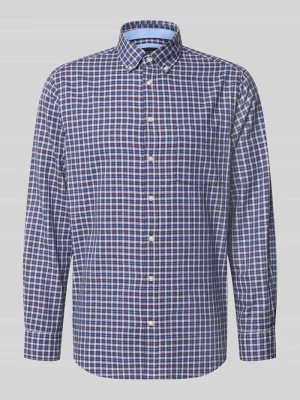Koszula casualowa o kroju regular fit z kołnierzykiem typu button down Christian Berg Granatowy