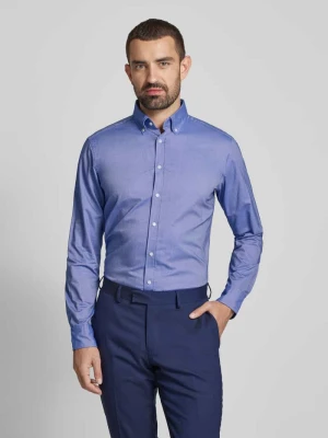 Koszula casualowa o kroju regular fit z kołnierzykiem typu button down Christian Berg Królewski niebieski