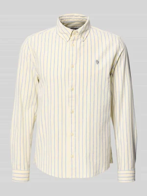 Koszula casualowa o kroju regular fit z kołnierzykiem typu button down i haftem REVIEW