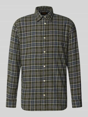 koszula casualowa o kroju regular fit z kołnierzykiem typu kent model 'FIELD' Jack&Jones Oliwkowy