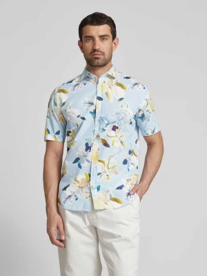 Koszula casualowa o kroju regular fit z kwiatowym wzorem OLYMP Level Five