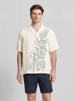 Koszula casualowa o kroju regular fit z lnu z kołnierzykiem typu kent JAKE*S STUDIO MEN