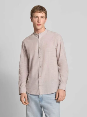 Koszula casualowa o kroju regular fit z mieszanki bawełny i lnu jack & jones