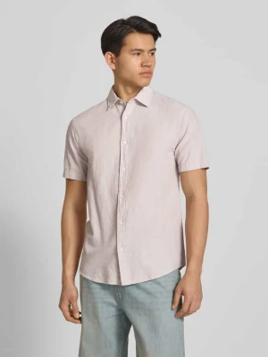Koszula casualowa o kroju regular fit z mieszanki bawełny i lnu jack & jones