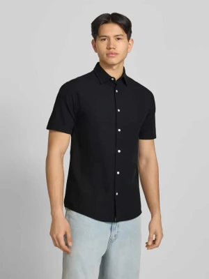 Koszula casualowa o kroju regular fit z mieszanki bawełny i lnu jack & jones