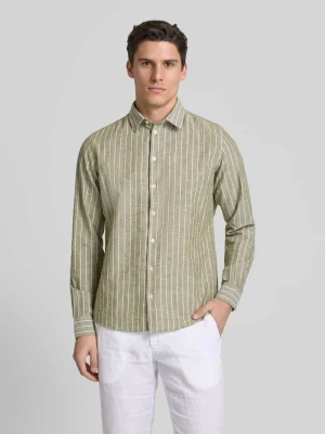 Koszula casualowa o kroju regular fit z mieszanki bawełny i lnu model ‘ANDRÉ’ casual friday