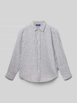 Koszula casualowa o kroju regular fit z mieszanki bawełny i lnu model 'CAIDEN' Only & Sons