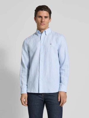 Koszula casualowa o kroju regular fit z mieszanki bawełny i lnu Tommy Hilfiger