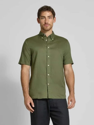 Koszula casualowa o kroju regular fit z mieszanki bawełny i lnu Tommy Hilfiger