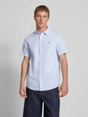 Koszula casualowa o kroju regular fit z mieszanki bawełny i lnu Tommy Jeans