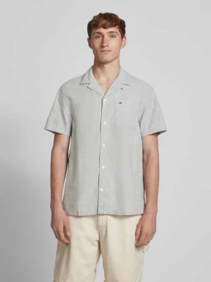 Koszula casualowa o kroju regular fit z mieszanki bawełny i lnu Tommy Jeans