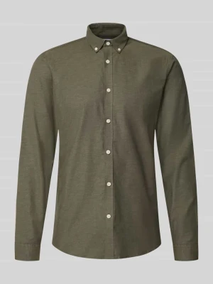 koszula casualowa o kroju regular fit z mieszanki bawełny model 'Oxford' lindbergh Khaki