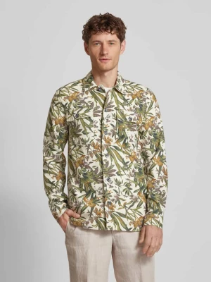 Koszula casualowa o kroju regular fit z mieszanki lnu i bawełny lindbergh