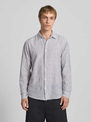 Koszula casualowa o kroju regular fit z mieszanki lnu i bawełny model 'CAIDEN' Only & Sons