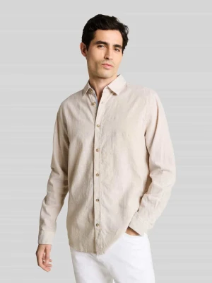Koszula casualowa o kroju regular fit z mieszanki lnu i bawełny Tom Tailor