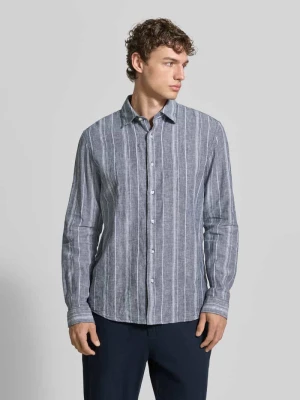 Koszula casualowa o kroju regular fit z mieszanki lnu i bawełny z kołnierzykiem typu kent MCNEAL