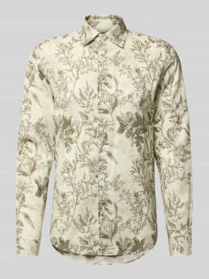 Koszula casualowa o kroju regular fit z mieszanki lnu i bawełny z kołnierzykiem typu kent MCNEAL